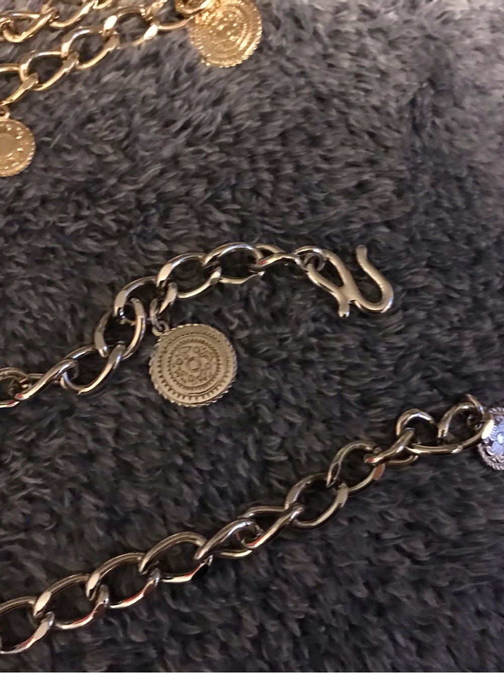 2  Silver/gold Chain Belts